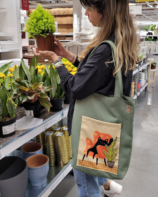 3. ToteBag Gatos y Plantas - 10% OFF